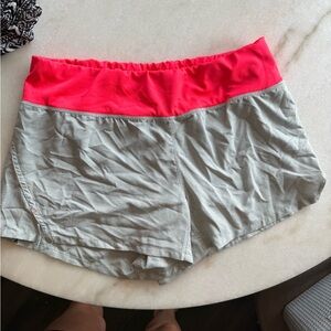 Danskin Gray and Pink Athletic Shorts Lightweight Comfort